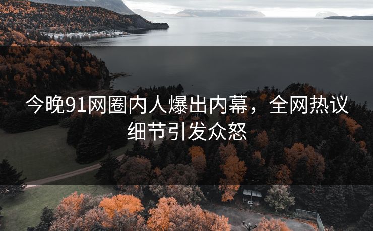 今晚91网圈内人爆出内幕，全网热议细节引发众怒