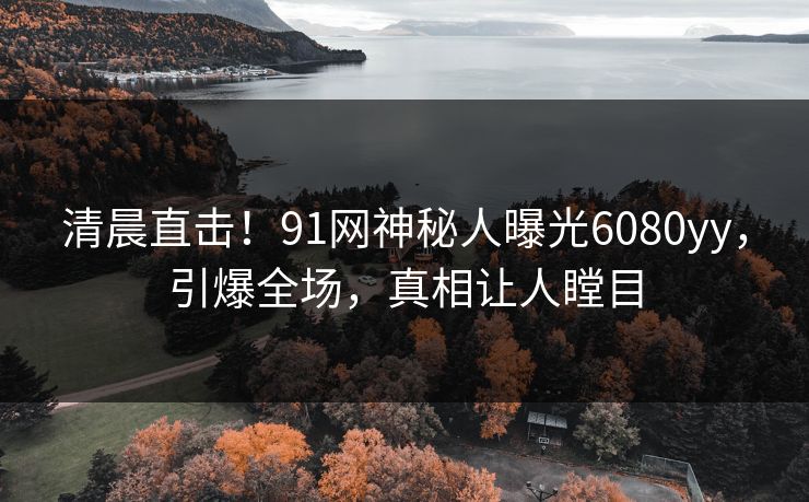 清晨直击！91网神秘人曝光6080yy，引爆全场，真相让人瞠目